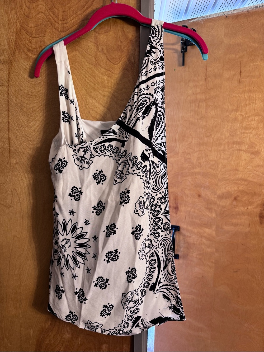 Tibi Cream & Black Bandana-Print Tank Top